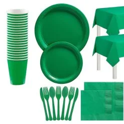 Party City Festive Green Tableware Kit For 20 Guests