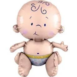 AMSCAN Air-Filled Sitting Baby Balloon, 15in