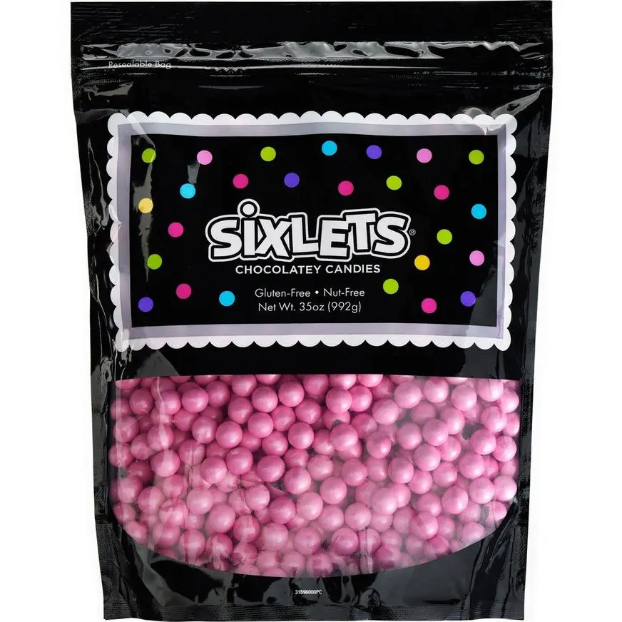 Party City Pink Chocolate Sixlets, 35oz