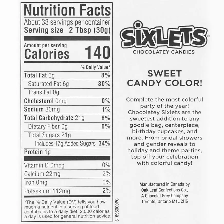Party City Pink Chocolate Sixlets, 35oz - Image 3