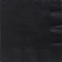 Black Paper Dinner Napkins, 7.5in, 40ct