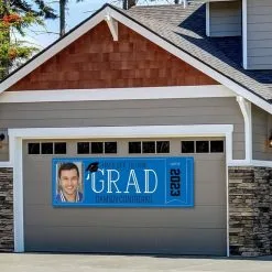 Custom Royal Blue Graduation Photo Horizontal Banner
