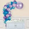 Air-Filled Cosmic Balloon Garland Kit - Blues, Pink & Purples