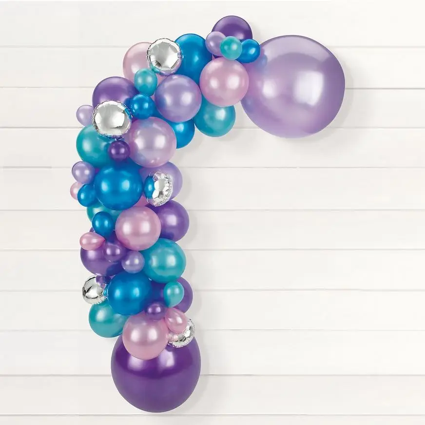 Air-Filled Cosmic Balloon Garland Kit - Blues, Pink & Purples - Image 2