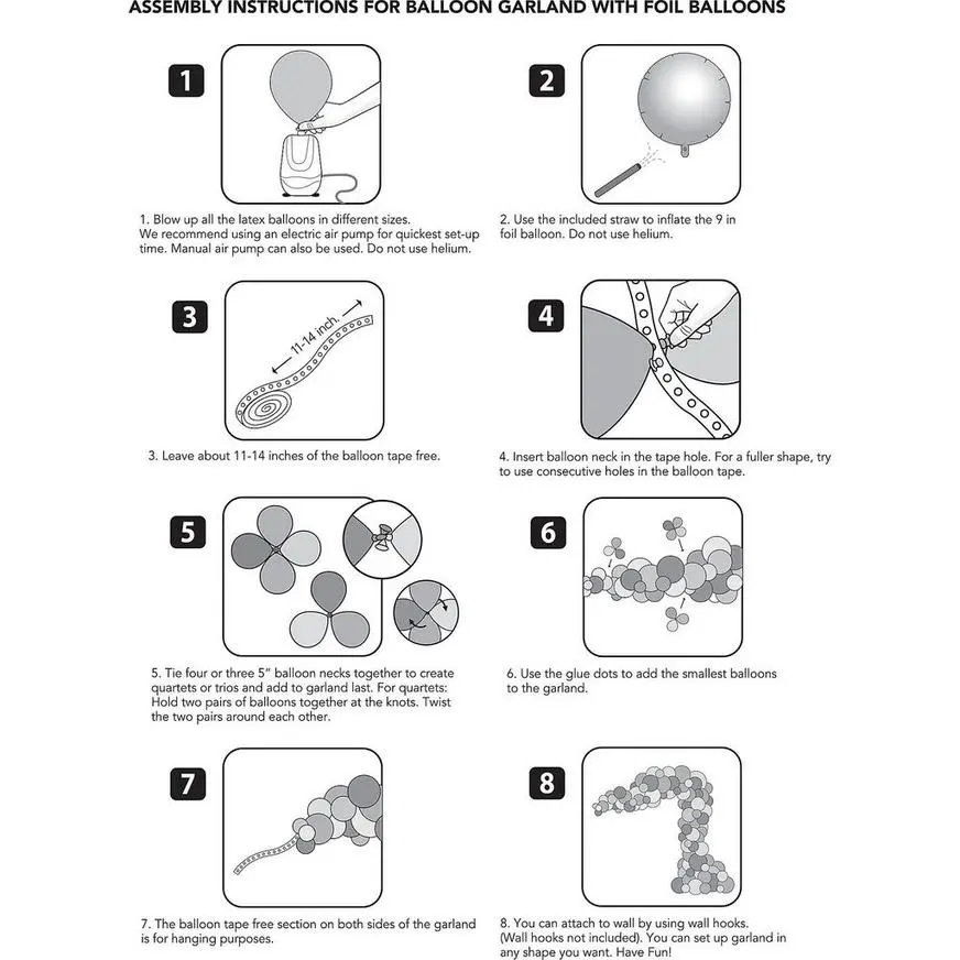 Air-Filled Cosmic Balloon Garland Kit - Blues, Pink & Purples - Image 3