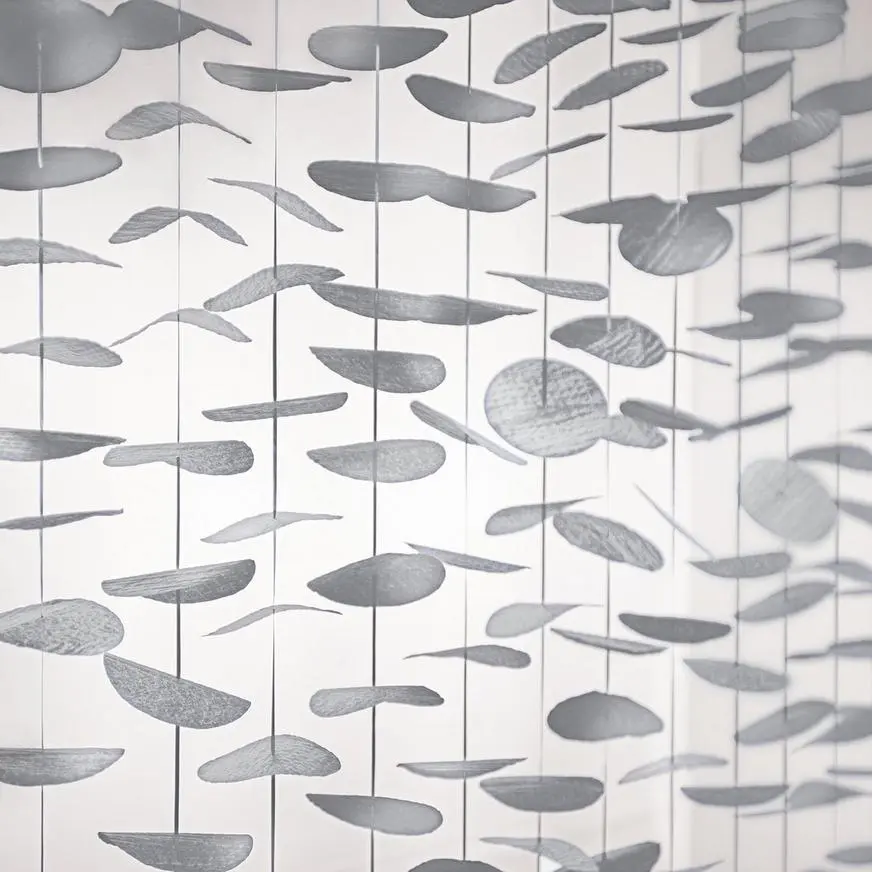 Silver Tissue Circles Hanging Backdrop, 6ft X 8ft, 12pc