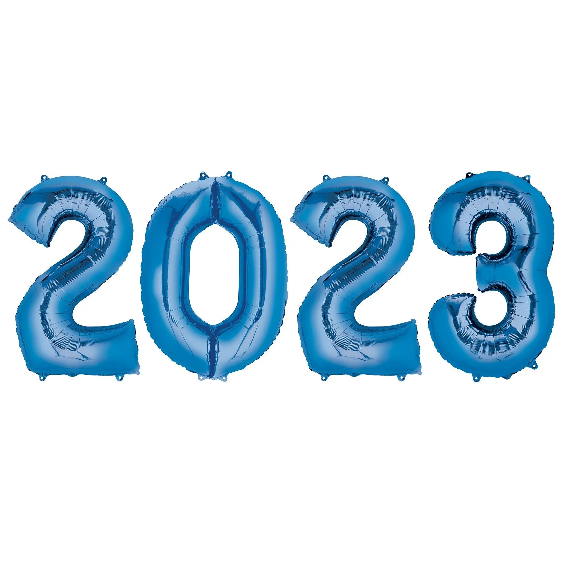 Blue 2023 Foil Balloon Year, 33in Numbers