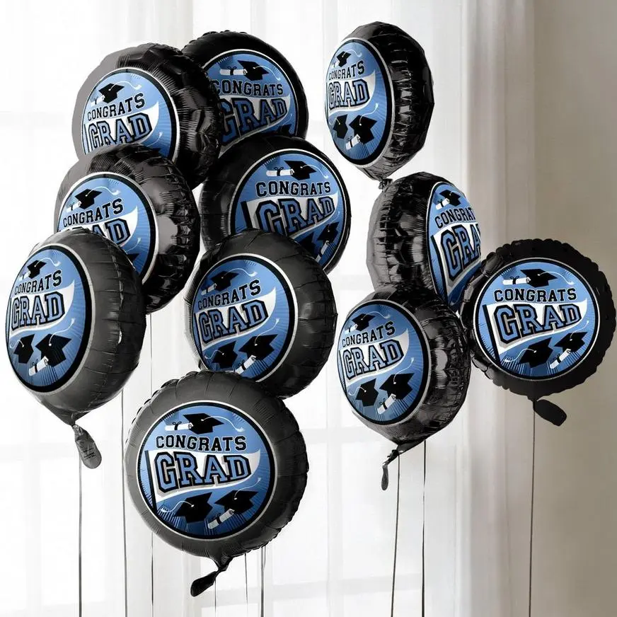 Blue Congrats Grad Balloon Bouquet, 12pc