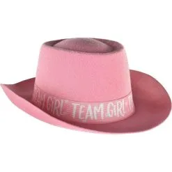 Blue Team Boy Gender Reveal Felt Cowboy Hat - The Big Reveal