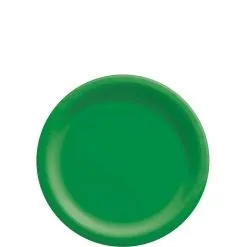 Festive Green Extra Sturdy Paper Dessert Plates, 6.75in, 20ct