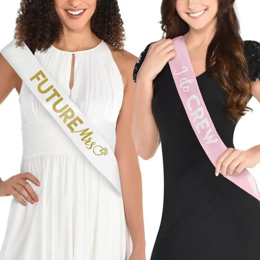 I Do Crew And Bride Sash Set, 2.5ft, 6pc