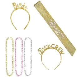 Bride & Crew Bachelorette Party Accessory Kit For 6 Guests