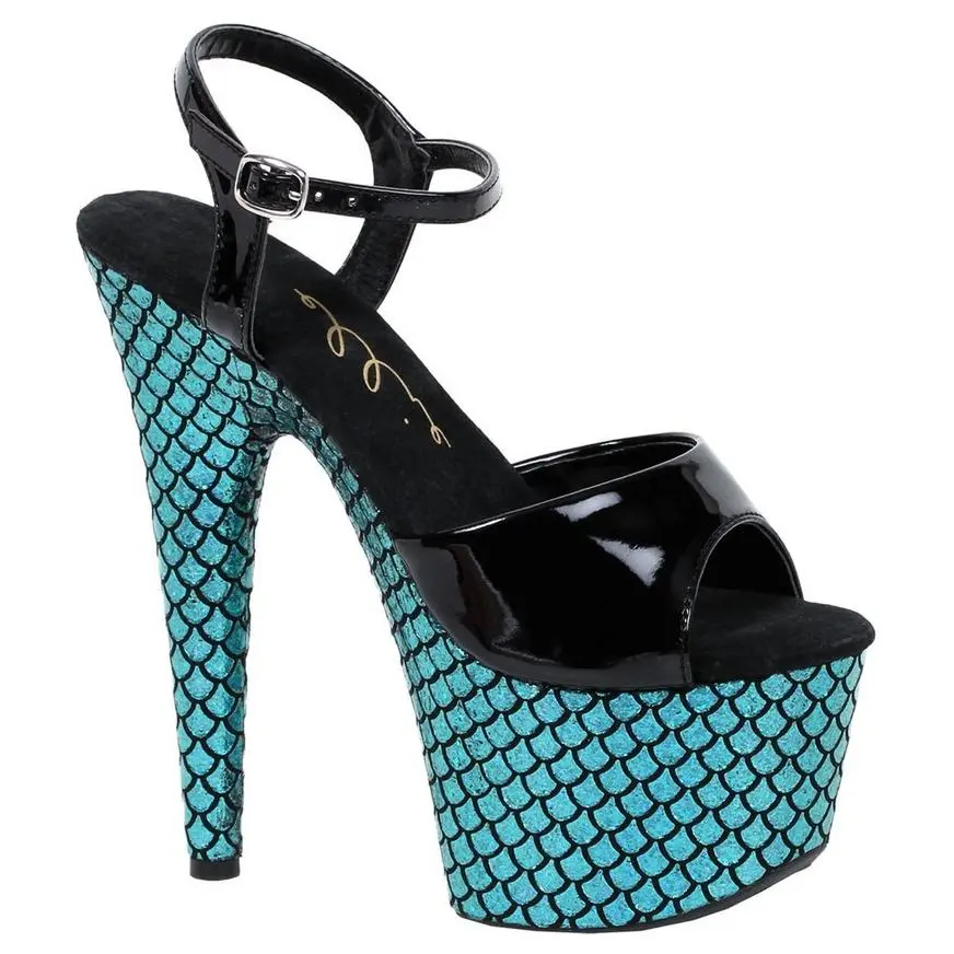 ELLIE SHOES INC Womens Turquoise Marina Stiletto Sandals