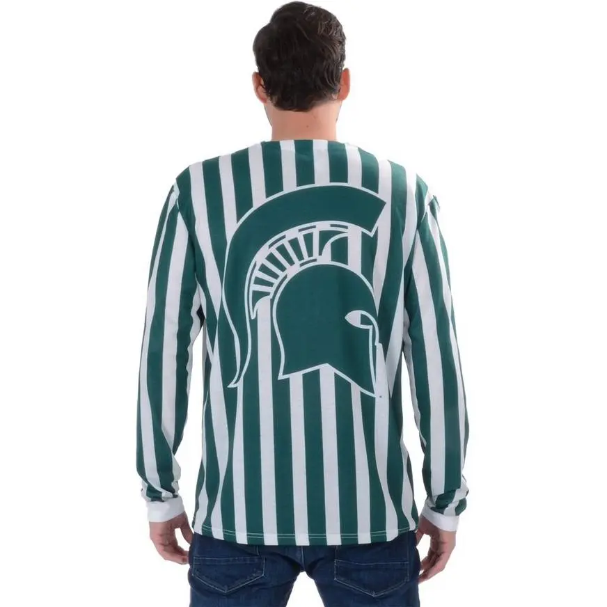 Mens Michigan State Spartans Striped Suit Long-Sleeve Shirt - Image 2