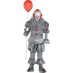 AMSCAN Adult Tattered Pennywise Costume Plus Size - It Chapter Two