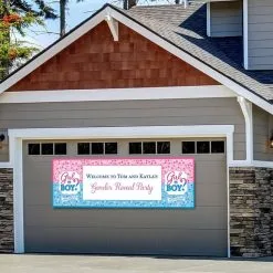 Custom Girl Or Boy Gender Reveal Horizontal Banner