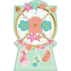 Boho Floral Centerpiece Cardboard Cutout, 18