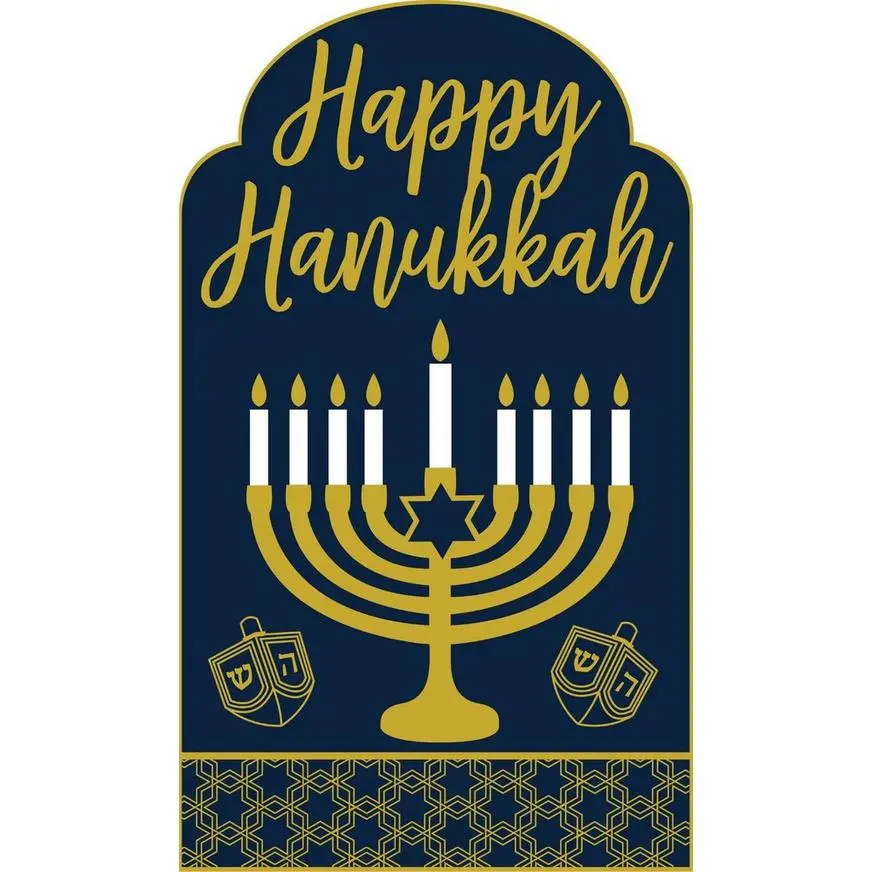 Happy Hanukkah Celebration Centerpiece Cardboard Cutout, 18in