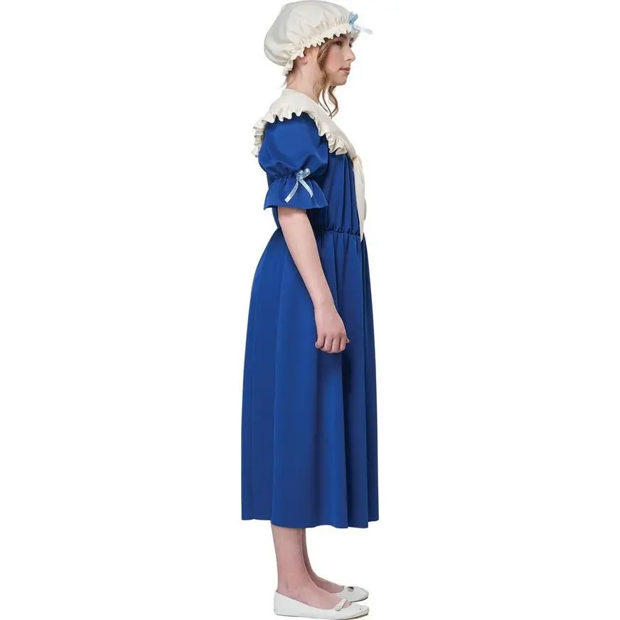 Kids' Blue & White Colonial Village Girl Costume Accessory Kit - Image 3