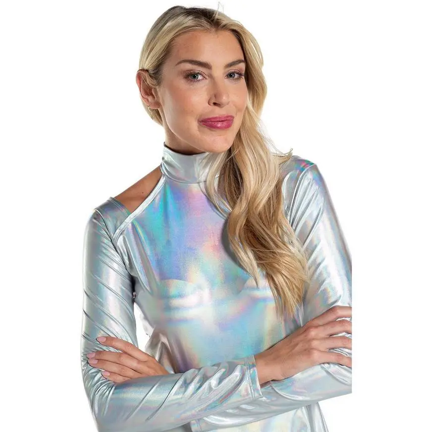 Adult Silver Alien Dress - Image 2