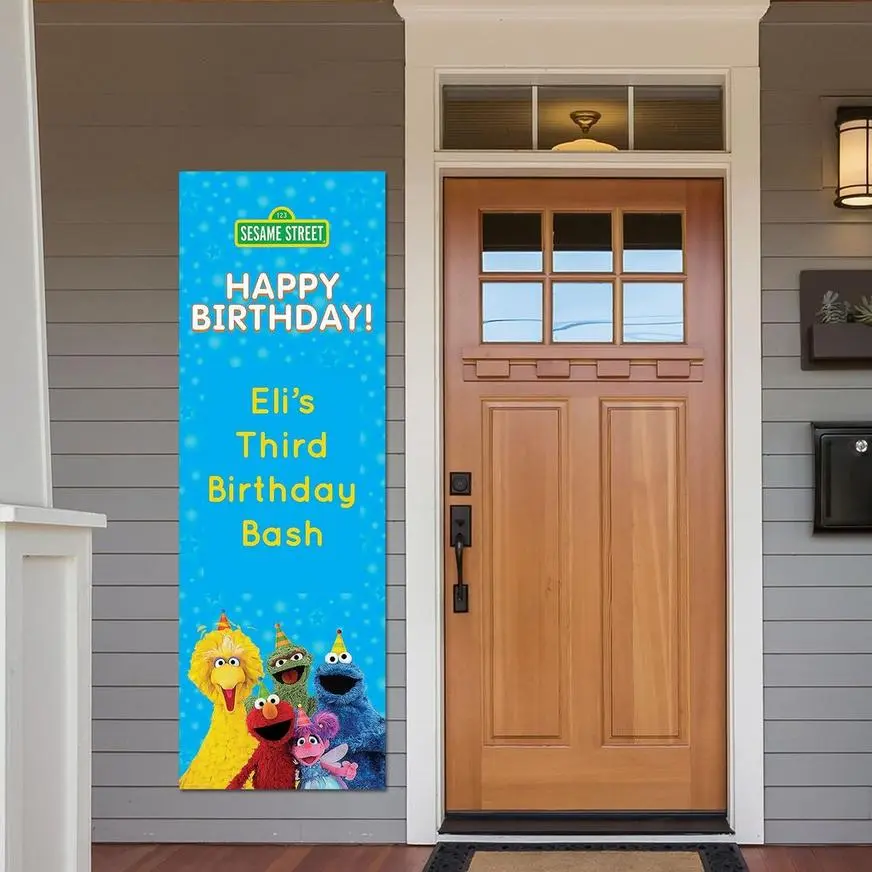 Custom Sesame Street Vertical Banner