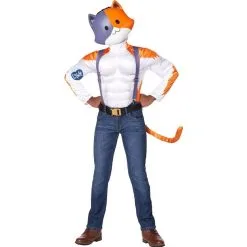 InSpirit Designs Meowscles Muscle Costume For Kids - Fortnite 