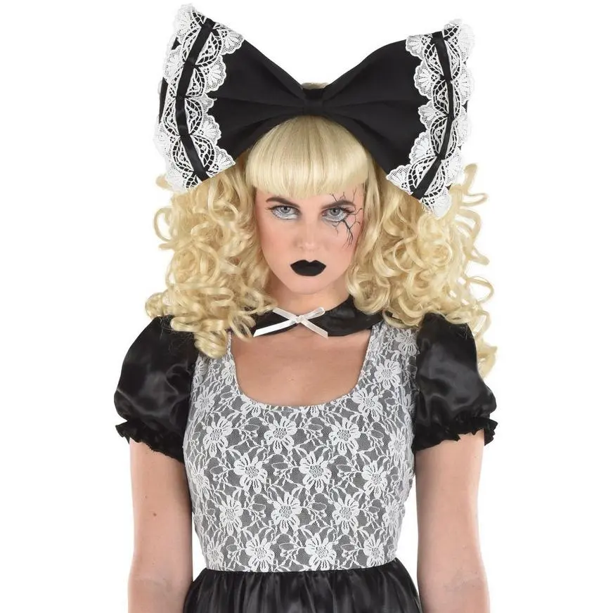 AMSCAN Adult Black & White Creepy Doll Dress - Image 2