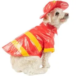 Party City Red Firefighter Dog Costume